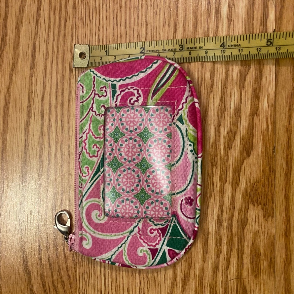 Vera Bradley ID/Card keychain case in “pinwheel pink” - Picture 4 of 6